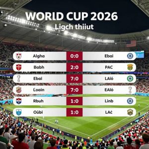 World Cup 2026 nóng rực: Lịch thi đấu, kết quả và bất ngờ từ những ông lớn
